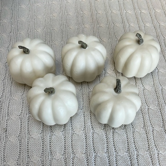 Other - Pumpkin decor 5 white lightweight foam plastic used  see stray marks/blemishes